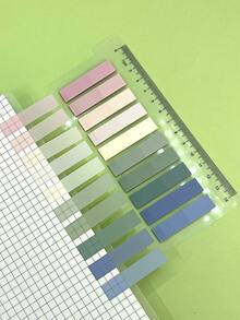 莫兰迪色活页索引标签，宠物材料彩色便签，适用于学生，不对称便签，1 张卡片 - 彩色 - 查看 5