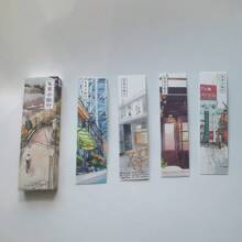 30入組東京旅遊系列紙質書籤diy日本手繪風景書籤禮品文具 - 彩色 - 查看 4