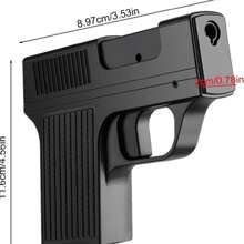 Unusual Cigarette Lighter Gas Gun Lighter 10 Cigarette Boxes - Black - View 1