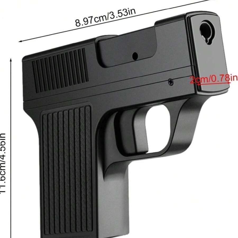 Unusual Cigarette Lighter Gas Gun Lighter 10 Cigarette Boxes - Black - View 1