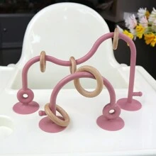 Infant And Toddler Educational Tabletop Toy, Montessori Style Silicone Puzzle Toy With Parent-Child Interaction, Bath Toy And TeetherSchool, Student,Stationery,School Supplies - Hot Pink - View 3