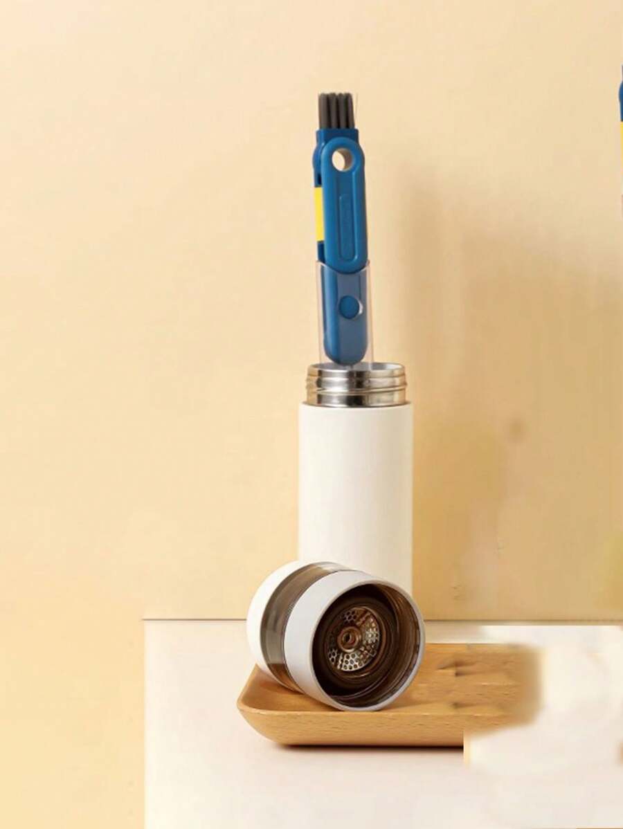 1入5合1多功能長柄海棉清潔刷,可清除瓶子、保溫杯和凹槽中的污漬 - 藍色 - 查看 1