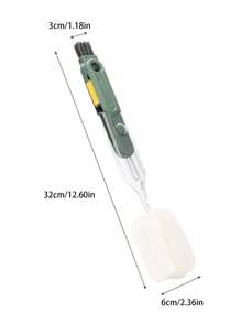 1入5合1多功能長柄海棉清潔刷,可清除瓶子、保溫杯和凹槽中的污漬 - 藍色 - 查看 2