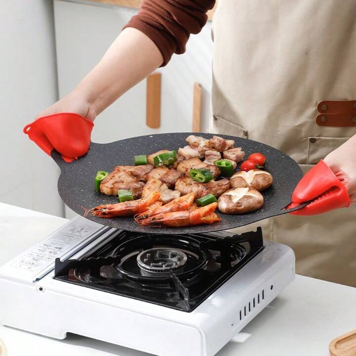 バーベキュー・調理用品 shin 野外 ピクニック バーベキュー鍋 丸型 鉄製グリル用スキヤキ
