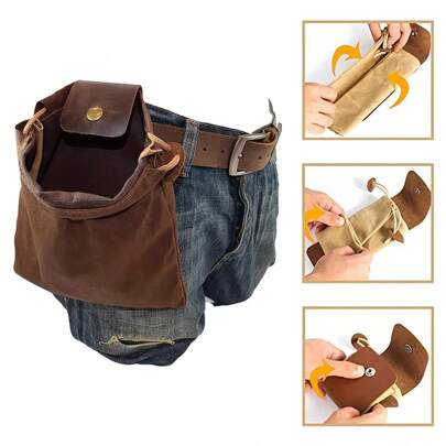1pc Canvas Foraging Bag For Outdoor Adventures - Perfect For Mushroom, Fruit, Garden, Rock, Seashell Collecting College Bag Summer Medieval Dad Gifts For Men Fall Christmas Scream Men Bag Belt Bag Travel Bag Sling Bag For Men Winter Christmas Gifts Fanny Pack Bum Bag Funny Gifts Holiday Thanksgiving Chest Bag