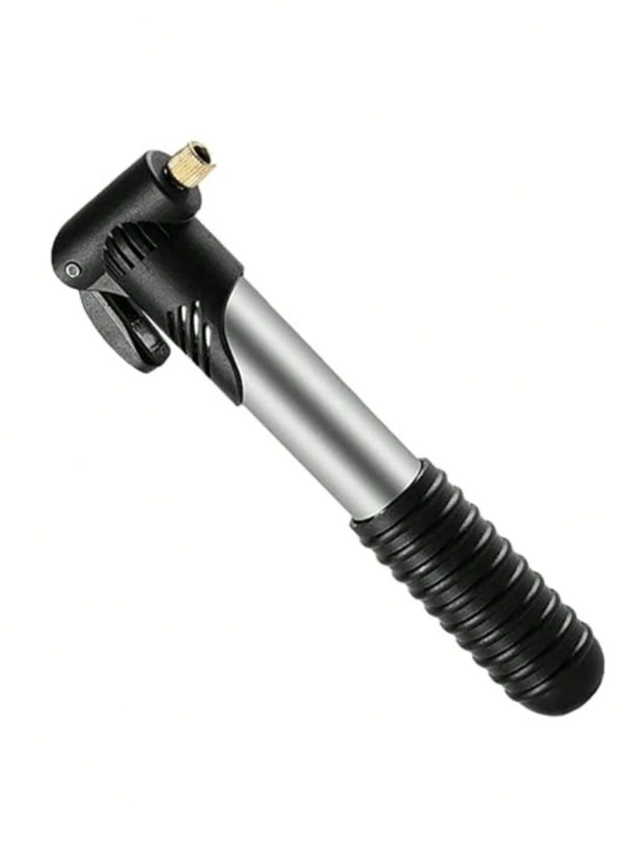Mini Bomba Para Inflar 80PSI Ideal Para Llanta Bicicleta Balones Inflador Portátil Deportivo Ultra Compacto Herramienta Para Inflado de Neumaticos - Plateado - Ver 1
