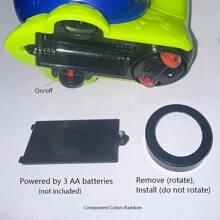 1入無殼蟹爬行玩具,行走旋轉閃光玩具,兒童早教教育電子玩具,音樂發光爬行互動玩具,學齡前嬰幼兒爬行追逐教育玩具,配備3節aa電池（不含）,男女兒童萬聖節/感恩節/聖誕節派對玩具禮物 - 綠色 - 查看 7