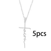 1pc Stainless Steel Cross Jesus Pendant Necklace Personalized Jewelry Gift For Women - Style 1 - View 15