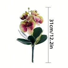 Butterfly Orchid Artificial Artificial Flower, Home Decoration, Wedding Party Decoration - Pink Green - View 4