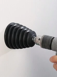 1pc Electric Hammer Dust Cover To Connect To The Dust Bowl, Impact Drill Accessories To Punch Holes And Connect To The Dust Bowl, Electric Drill Dust Cover - Black - View 7