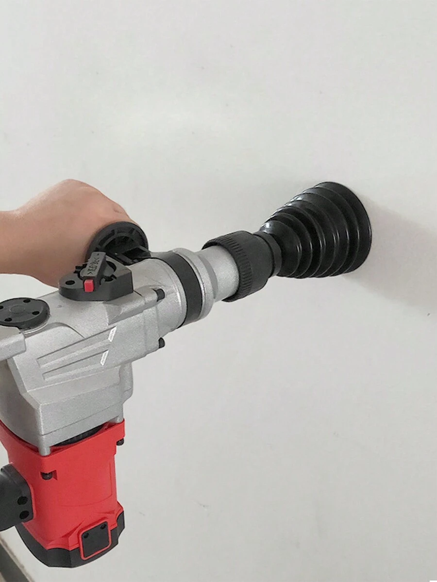 1pc Electric Hammer Dust Cover To Connect To The Dust Bowl, Impact Drill Accessories To Punch Holes And Connect To The Dust Bowl, Electric Drill Dust Cover - Black - View 1