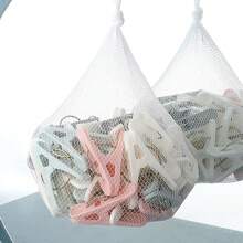 25 de cleme de rufe rezistente la vânt, material PP, prindere antiderapantă, forță de prindere puternică, 4 opțiuni de culoare, cleme din plastic economice și la modă pentru agățarea hainelor, șosetelor, lenjeriei de pat, design cu dinți rotunjiți care nu dăunează - Multicolor - Vizualizare 1