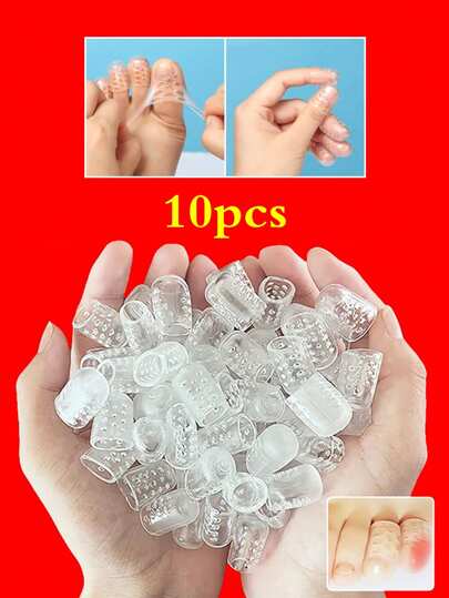 10pcs/Pack New Silicone Toe Cover For Anti-Friction, Toe Protector, Toe Joint Relief, Footcare CushionsFor Outdoor,Sport,Travel,Household,Office,School