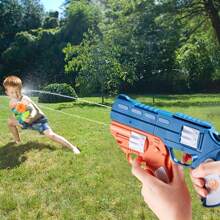 2合1噴水槍兒童夏日沙灘親子互動玩具赤足噴水玩具 - L 藍&S橙 - 查看 6