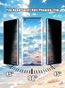 2pcs Anti-Spy Tempered Glass Screen Protector, Privacy Protection, Anti-Scratch, Compatible With Galaxy S21/S22/S23/S24 Ultra/S24 FE/Galaxy S25 Ultra/S25