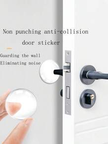 6入組門把手牆保護套裝,透明柔軟橡膠頭門墊,自粘貼紙減噪緩衝護牆墊,門把緩衝墊 - 無色 - 查看 6