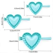 1入組塑料愛心餃子模具,廚房用塑料餃子壓模,diy廚房工具 - 藍色 - 查看 5