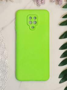 Capa capinha de celular para Xiaomi Redmi Note 9s TPU interior aveludado - Verde Limão - Visão 1