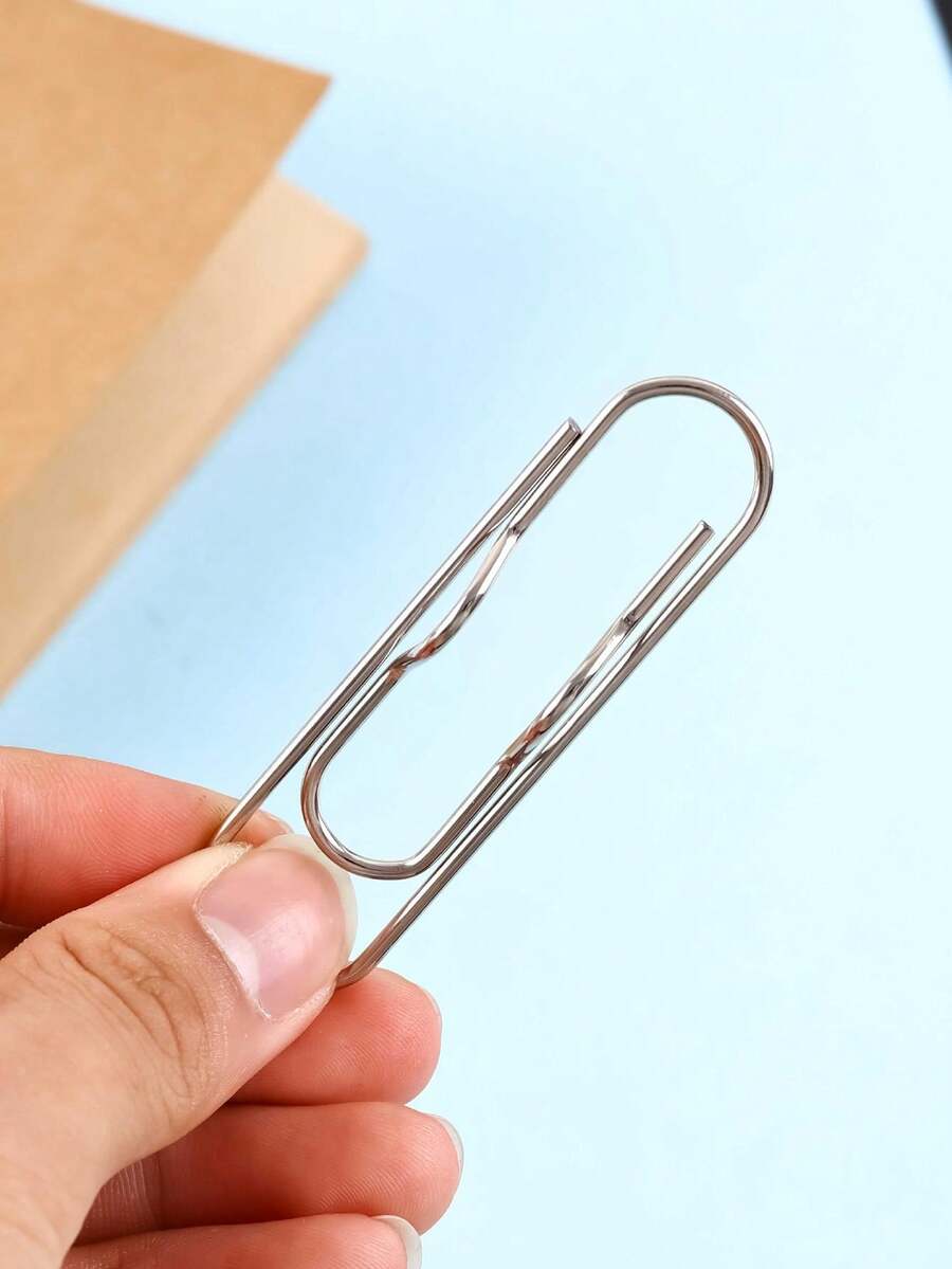 1 件金屬鬥牛犬夾,適合辦公室、筆記本標籤、文件夾整理學校用品 - 銀色 - 查看 1