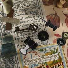 1 Pack Of 2 Pcs Coated Paper Stickers Time Retrospective Series Mechanical Accessories Parts Material Handbook Decoration Stickers - Multicolor - View 6