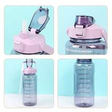 2000ml Large Capacity Sports Water Bottle - Black - View 9