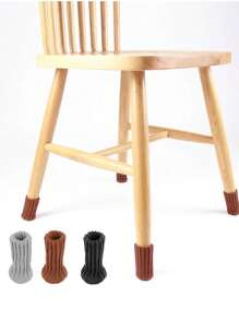 4入組家具腳套,保護硬木地板,針織桌椅腿套,椅腿襪,布料椅腿襪,椅腿保護套,防滑家具套,椅腿套,腿墊——高彈性針織椅腳地板保護套,加厚啡色椅腿套組,易移動且降低噪音,家具腳椅腿地板保護套（啡色） - 棕色 - 查看 5