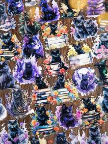 寵物黑貓系列裝飾貼紙,20入隨機包裝 - 彩色 - 查看 1