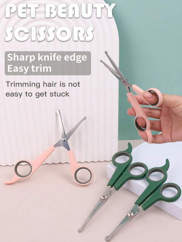 1pc Pet Grooming Scissors, 7Inch Straight Shears For Cats And Dogs