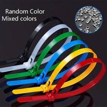 50/100 件尼龍可重複使用紮帶可釋放固定捆綁顏色黑白拆卸可能會鬆動紮帶紮帶 - 彩色 - 查看 2