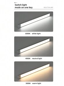 1入組led櫥櫃燈+ 1入組充電電纜+ 2入組磁性條+ 1入組手冊,超薄人體感應智能led燈,可充電的無線磁條櫥櫃,衣櫥,酒櫃 - 白色 - 查看 5