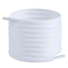 ZHENTOR 1雙白色圓形半鞋帶，適用於運動鞋、粗跟鞋、籃球鞋或休閒鞋 - 超白色 - 查看 1