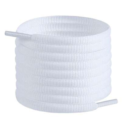 ZHENTOR 1pair Round Half Shoelaces For Athletic Shoes, Chunky Shoes, Basketball Shoes Or Casual Shoes, White