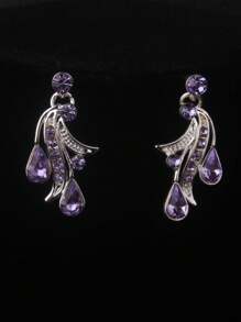 婚禮裙配婚禮珠寶套裝,紅色、藍色、紫色水晶項鏈及耳環套裝,婚禮禮物,舞臺表演 - 項鍊+耳環套裝 - 查看 10