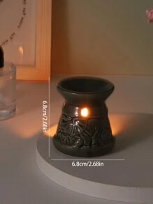 1只復古手工陶瓷象香薰燃燒器,附帶蠟燭的精油擴散器,有助於睡眠,是家居裝飾藝術品