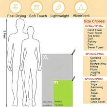 2入組快乾游泳毛巾,玫瑰紅色,可用於健身房、海灘、溫泉等 - 玫紅色 - 查看 2