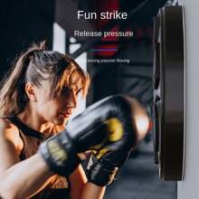 智能音樂拳擊機掛式拳擊訓練器牆式拳擊目標墊,適用於家庭 - 黑色 - 查看 6