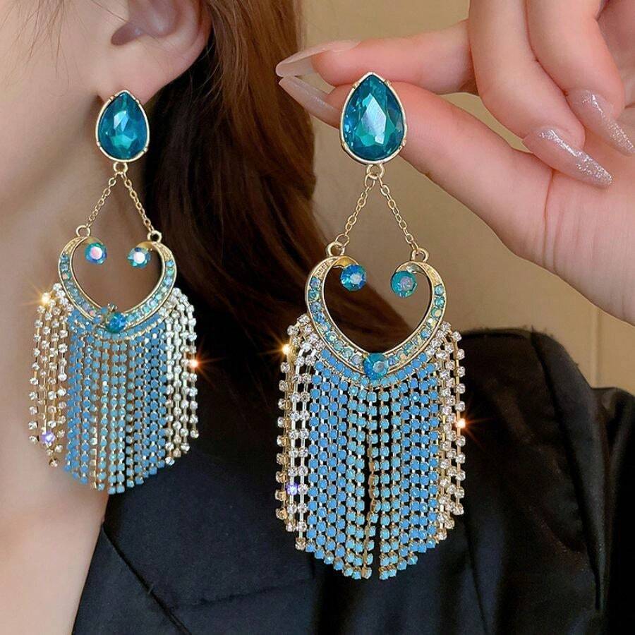 1對925銀針式愛心靈魂頸鏈,歐美誇張設計輕奢時尚優雅珠寶,適用於女性日常佩戴及節日送禮 - 金色 - 查看 1