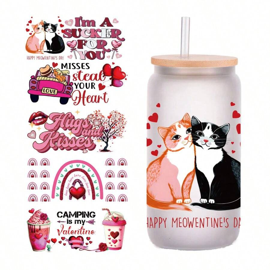 5 Đáng yêu Đẹp Vui vẻ Ngày lễ tình nhân Love Hoa Cà phê Cốc nước giải khát Thiết kế UV Chuyển nhượng Hình dán Không thấm nước 3D Dập nổi Pha lê Nhãn mác 16oz Ly Cúp Bọc Dán tường Đồ trang trí Sổ lưu niệm Tài liệu làm sổ lưu niệm Kem chống nắng Đối với Trang trí DIY Của Kính Máy tính xách tay Điện thoại di động Các trường hợp Tủ lạnh Máy tính Bình nước Quyển sổ Máy tính Người dự định Bàn Thủ công mỹ nghệ Hình dán Hợp thời Chất liệu Mẫu