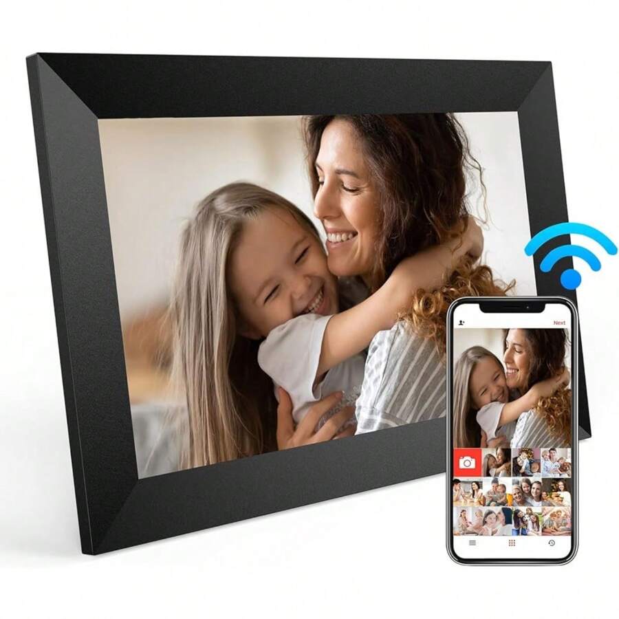 AUZNCU Digital Picture Frame,10.1 Inches WiFi Digital Photo Frame With