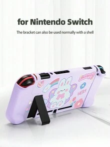 海贼王卡通个性化图案保护套 NS游戏机手柄配件 防摔TPU软壳 紫色外壳 兼容Switch - 彩色 - 查看 6
