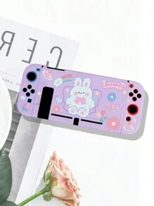 海贼王卡通个性化图案保护套 NS游戏机手柄配件 防摔TPU软壳 紫色外壳 兼容Switch - 彩色 - 查看 2