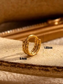 1個極簡歐美風不鏽鋼素面戒指