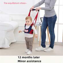 Baby Learning Walking Belt  Baby Walking Harness - Handheld Kids Walker Helper - Toddler Infant Walker Harness Assistant Belt - Help Baby Walk - Child Learning Walk Support Assist Trainer Tool - Blue - View 1