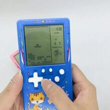 3.5英寸復古大屏磚塊遊戲機,包含坦克/賽車/射擊類休閒益智遊戲,易攜帶,最佳禮物（不含電池）,23款遊戲 - 綠色 - 查看 7