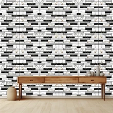 3D 10-Sheet Self Adhesive Backsplash Tiles For Kitchen Bathroom,  Black, White, Gray Marble Patterns, Materials Enhance Overall Aesthetics, Waterproof And Oil Resistant - Black and White - View 8