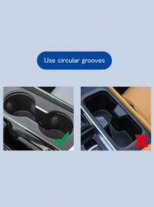 1入組汽車置物杯架,多功能旋轉汽車中控臺飲料架跨境一分為二雙層收納架杯架 - 黑色 - 查看 7