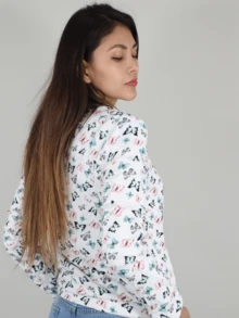 CHAMARRA LIGERA MARIPOSAS - Blanco - Ver 2