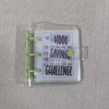新 Savings Binder 1000 美元現金儲蓄挑戰日記創意省錢規劃師 - 綠色1000美金 - 查看 1