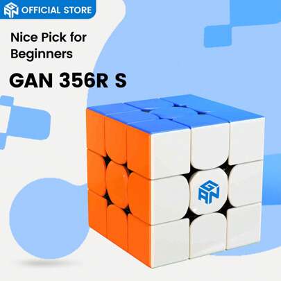1 pieza Cubo de velocidad GAN356 RS 3x3, juguete de rompecabezas profesional para niños y adultos, 56mm, acertijo para el desarrollo de la inteligencia y entrenamiento mental, ideal para competiciones y regalos de vacaciones
