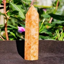 1入110克天然太陽石水晶尖塔方尖棒,6面形狀,適用於冥想靈氣飾品,家居裝飾,礦物樣本水晶療癒皇冠脈輪紅寶石寶石禮物,適用於獅子座和天秤座 - 110g - 查看 3